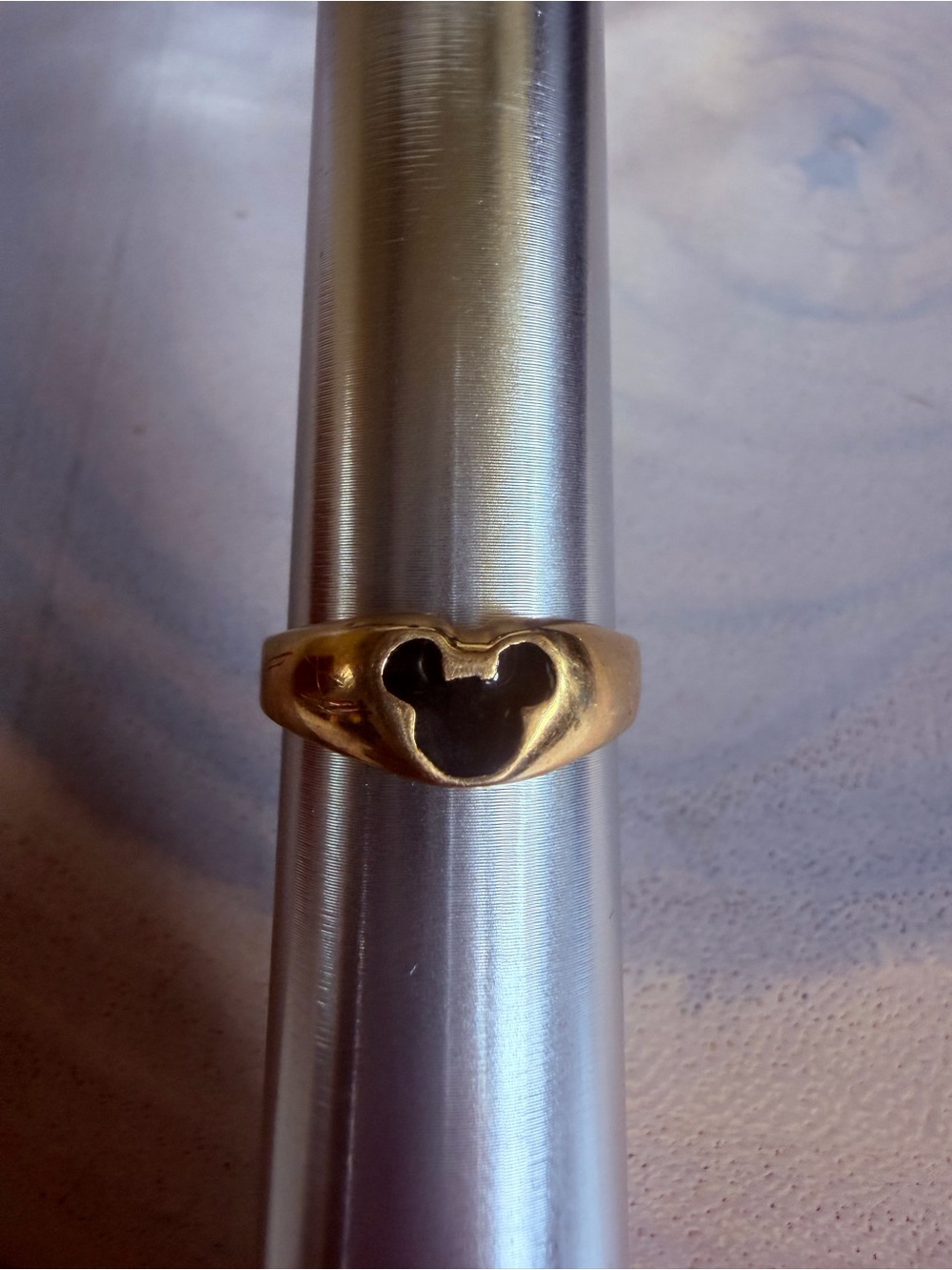 Vintage Mickey Head Signet Ring Size 8